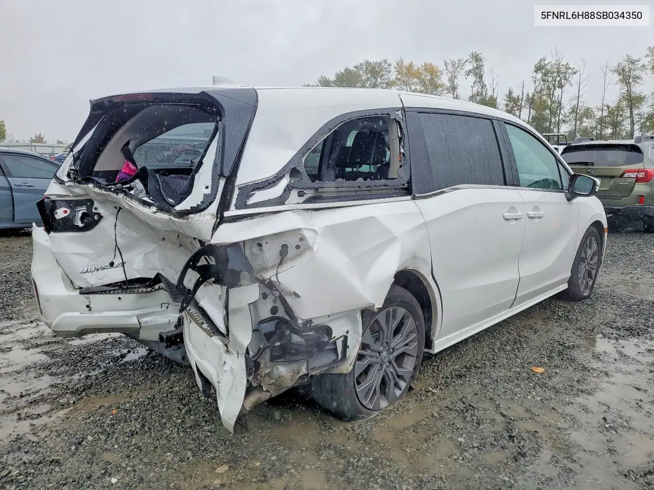 2025 HONDA ODYSSEY VIN 5FNRL6H88SB034350 — фото 3