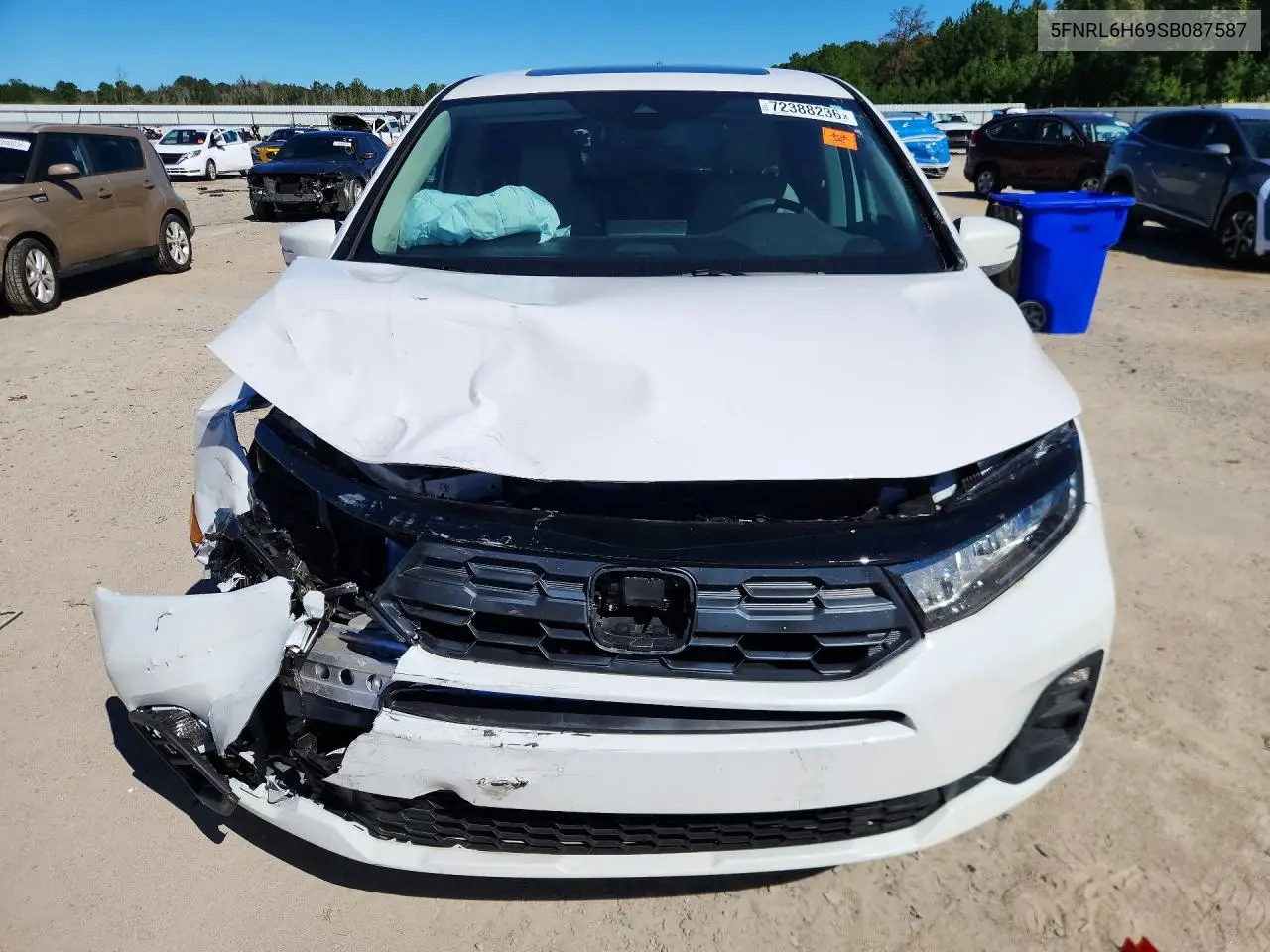 2025 HONDA ODYSSEY VIN 5FNRL6H69SB087587 — фото 5