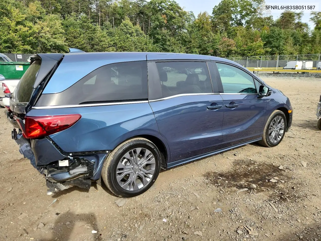 2025 HONDA ODYSSEY VIN 5FNRL6H83SB051587 — фото 3