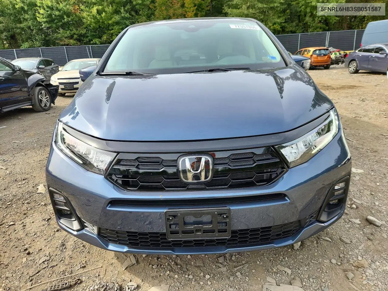 2025 HONDA ODYSSEY VIN 5FNRL6H83SB051587 — фото 5