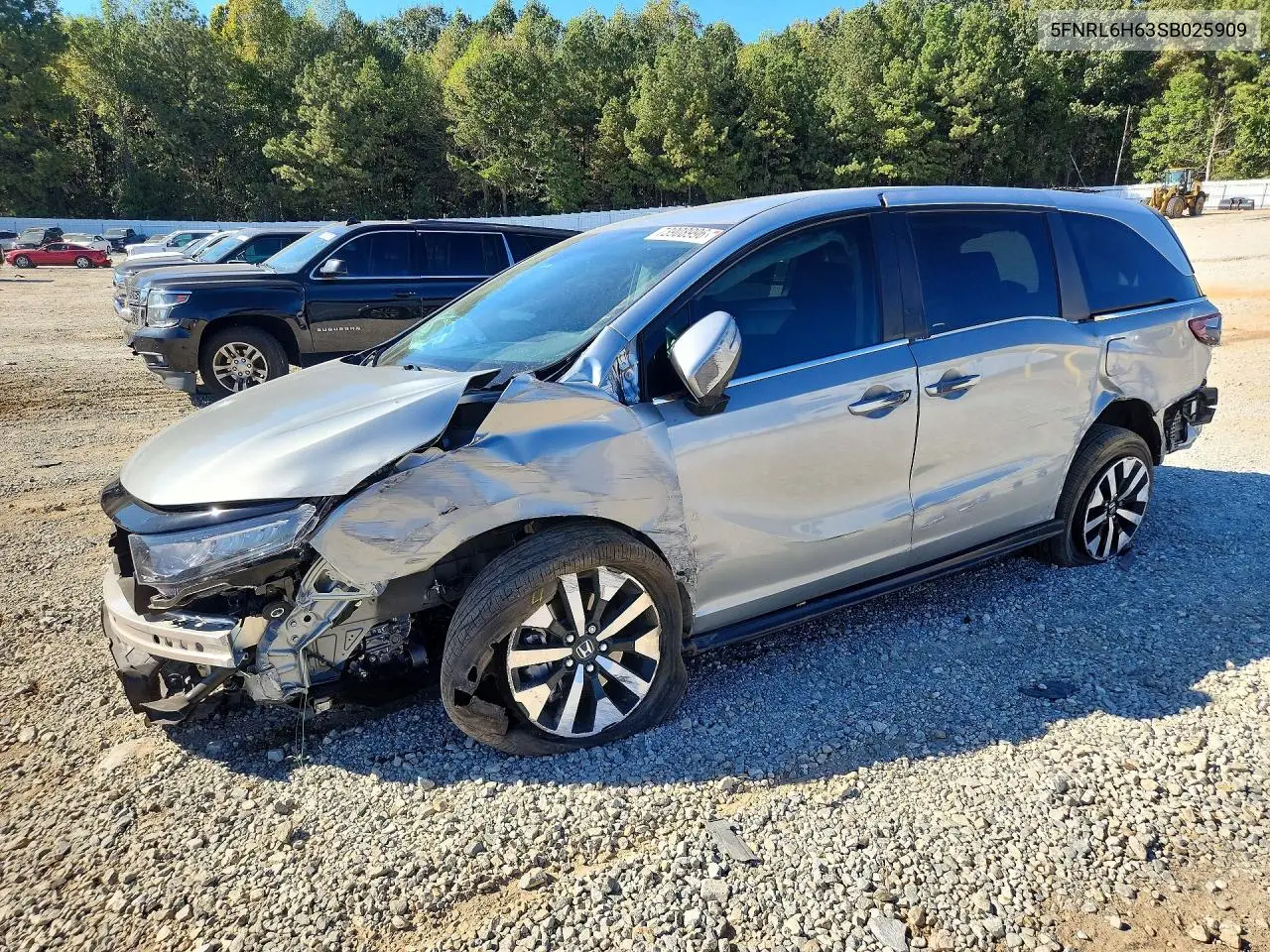 HONDA ODYSSEY 2025, VIN 5FNRL6H63SB025909