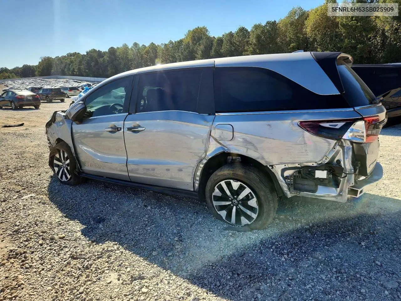 2025 HONDA ODYSSEY VIN 5FNRL6H63SB025909 — фото 2