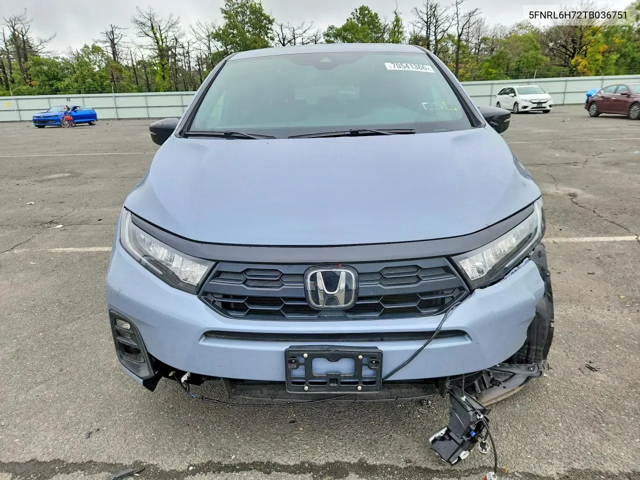 2026 HONDA ODYSSEY VIN 5FNRL6H72TB036751 — фото 5