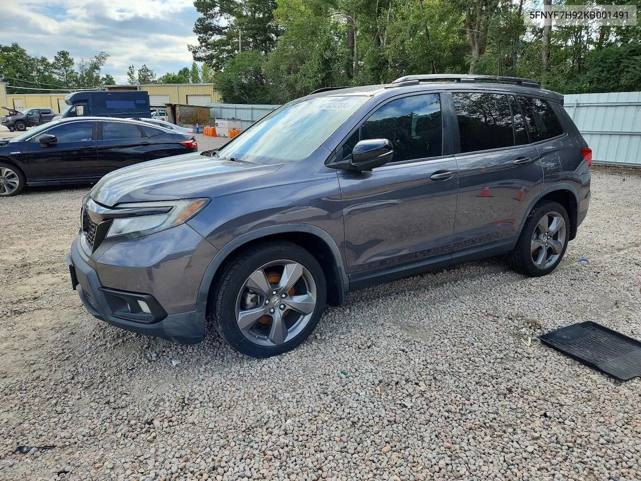 HONDA PASSPORT 2019, VIN 5FNYF7H92KB001491