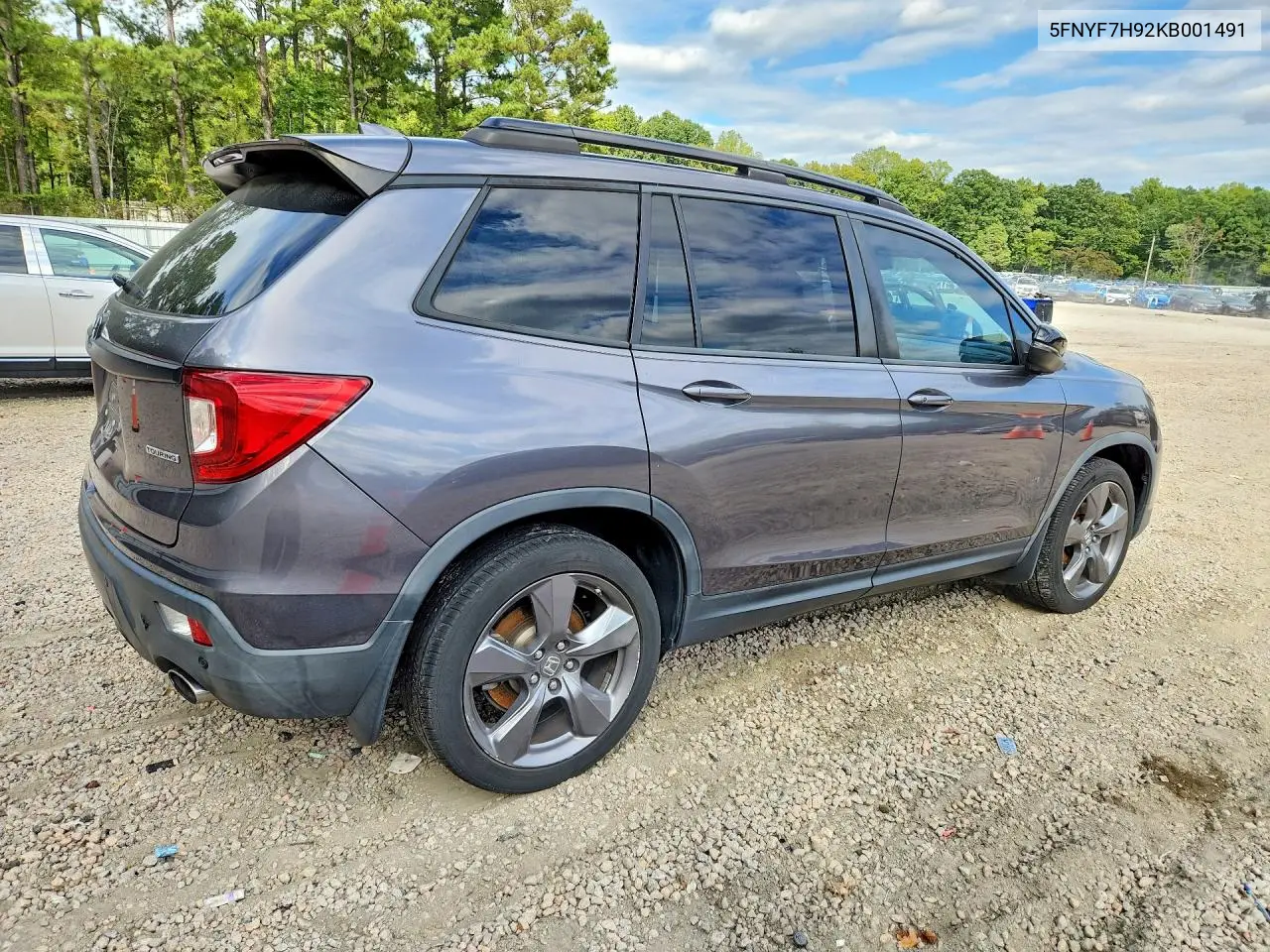 2019 HONDA PASSPORT VIN 5FNYF7H92KB001491 — фото 3