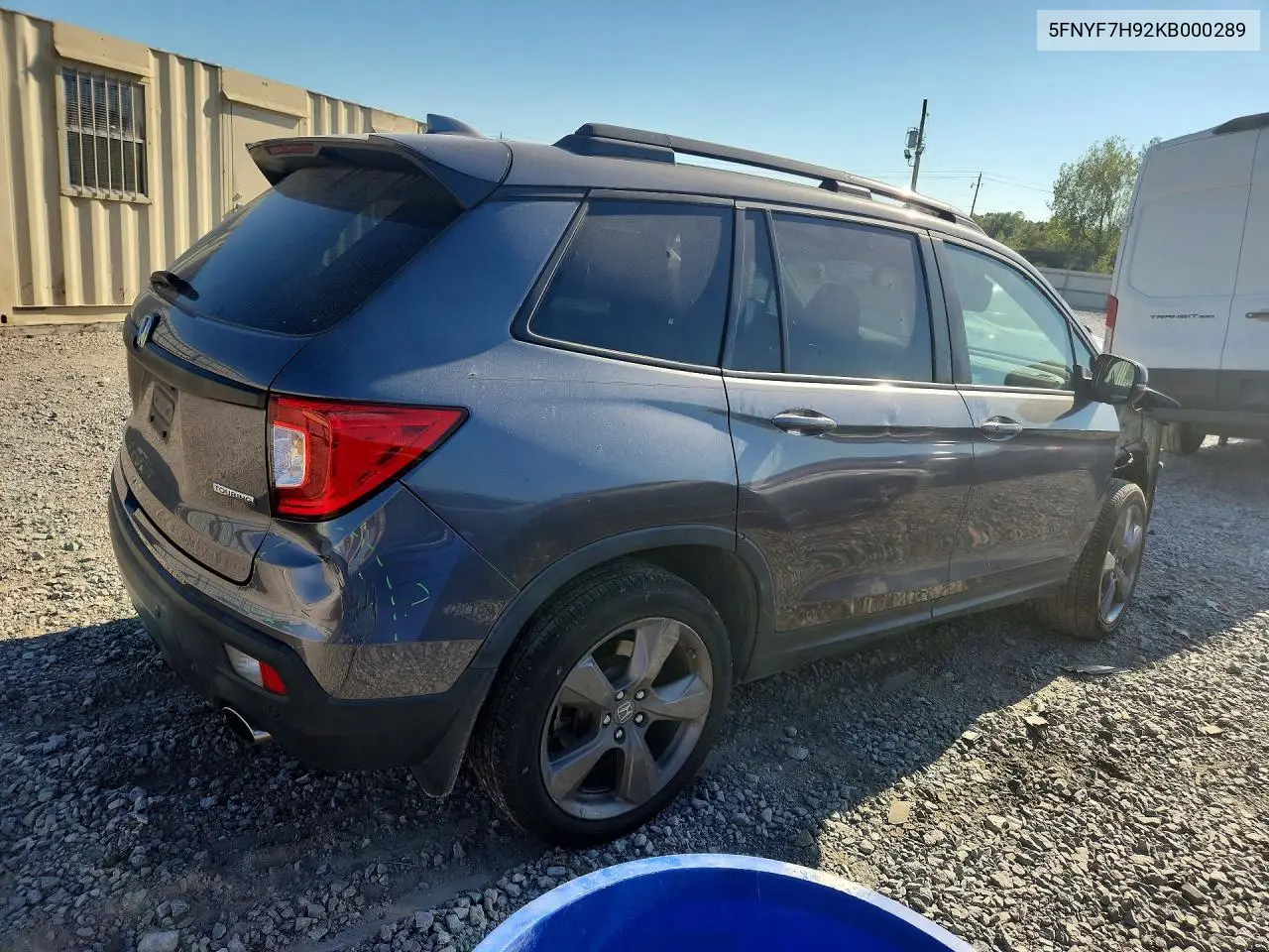 2019 HONDA PASSPORT VIN 5FNYF7H92KB000289 — фото 3