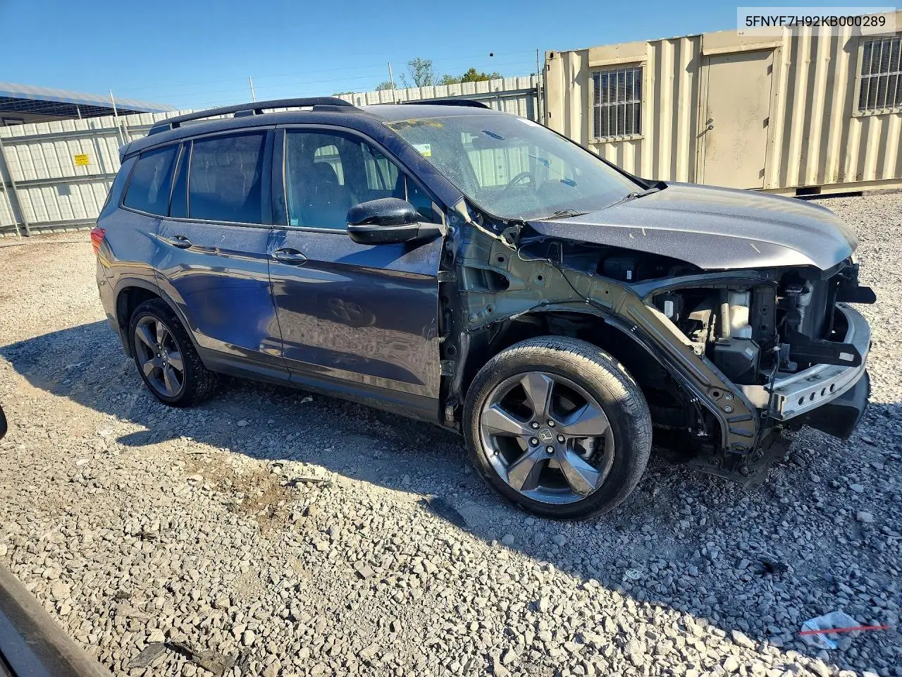 2019 HONDA PASSPORT VIN 5FNYF7H92KB000289 — фото 4