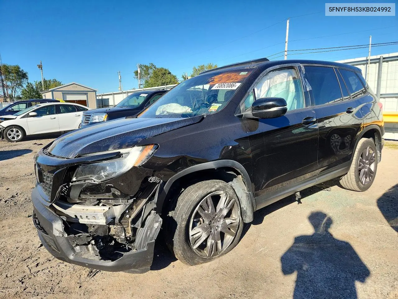 HONDA PASSPORT 2019, VIN 5FNYF8H53KB024992