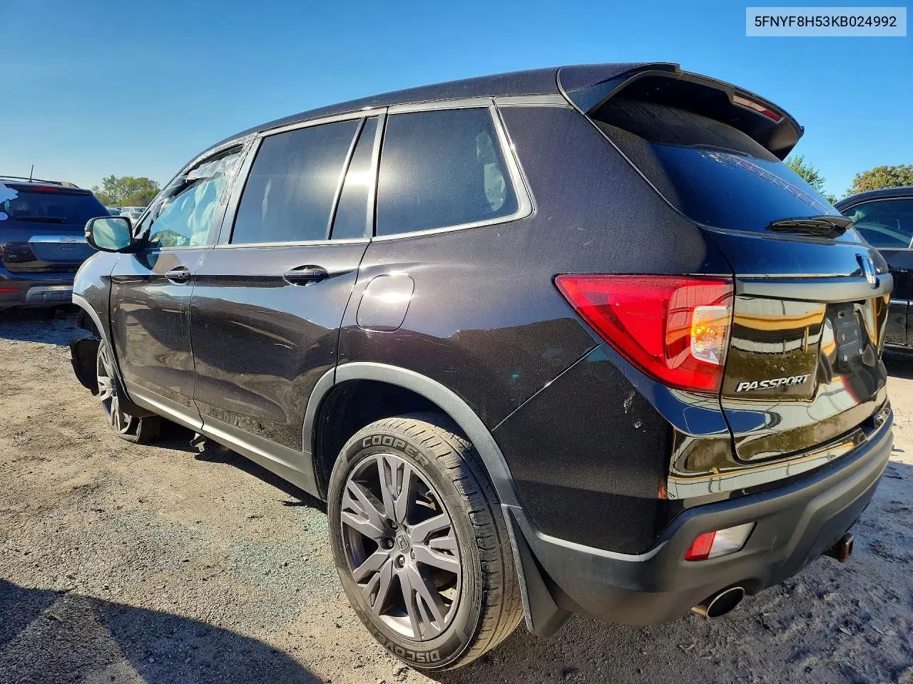 2019 HONDA PASSPORT VIN 5FNYF8H53KB024992 — фото 2