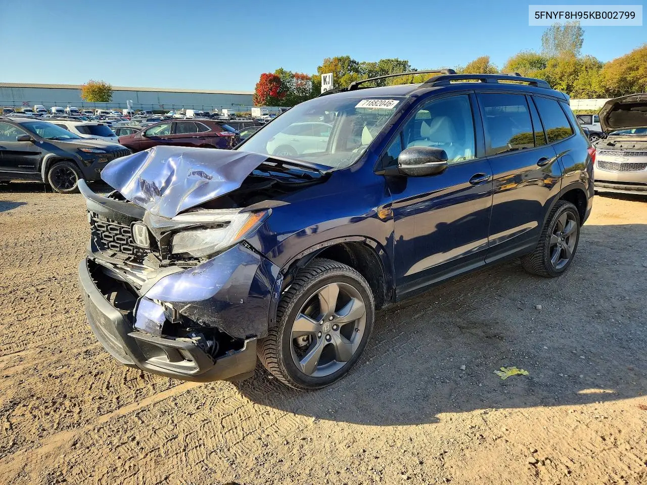 HONDA PASSPORT 2019, VIN 5FNYF8H95KB002799