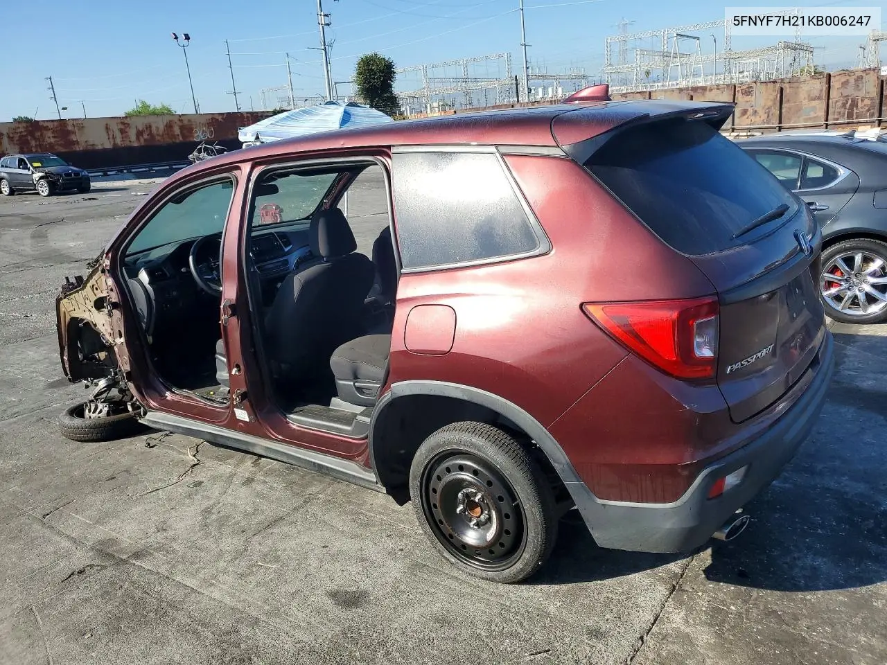 2019 HONDA PASSPORT VIN 5FNYF7H21KB006247 — фото 2