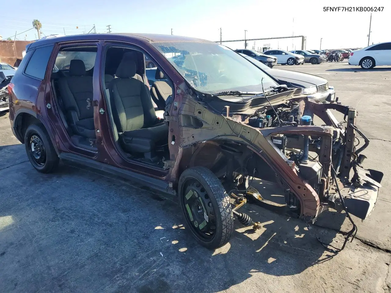 2019 HONDA PASSPORT VIN 5FNYF7H21KB006247 — фото 4