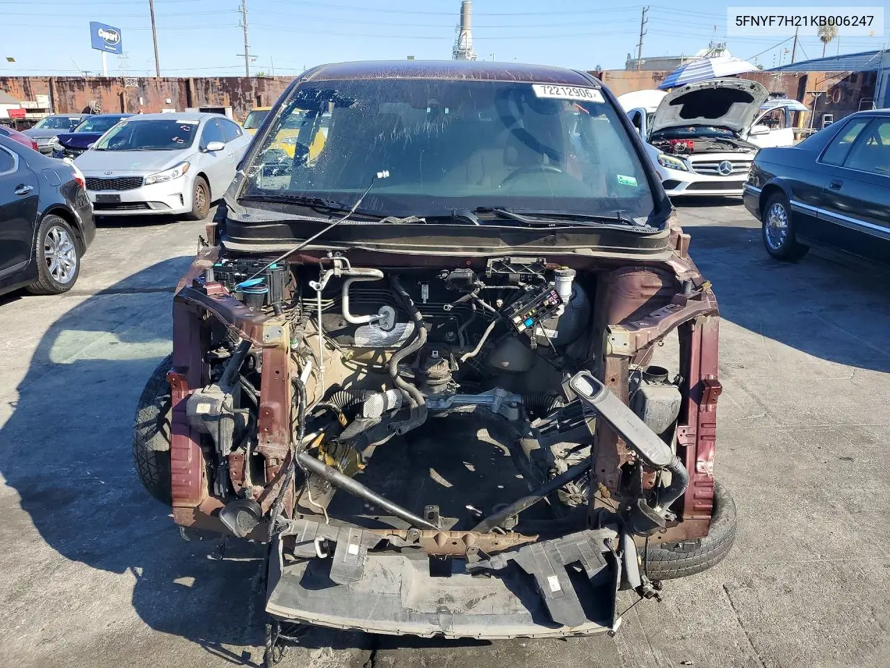 2019 HONDA PASSPORT VIN 5FNYF7H21KB006247 — фото 5