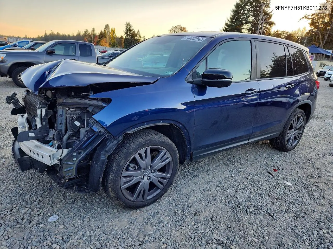 HONDA PASSPORT 2019, VIN 5FNYF7H51KB011278
