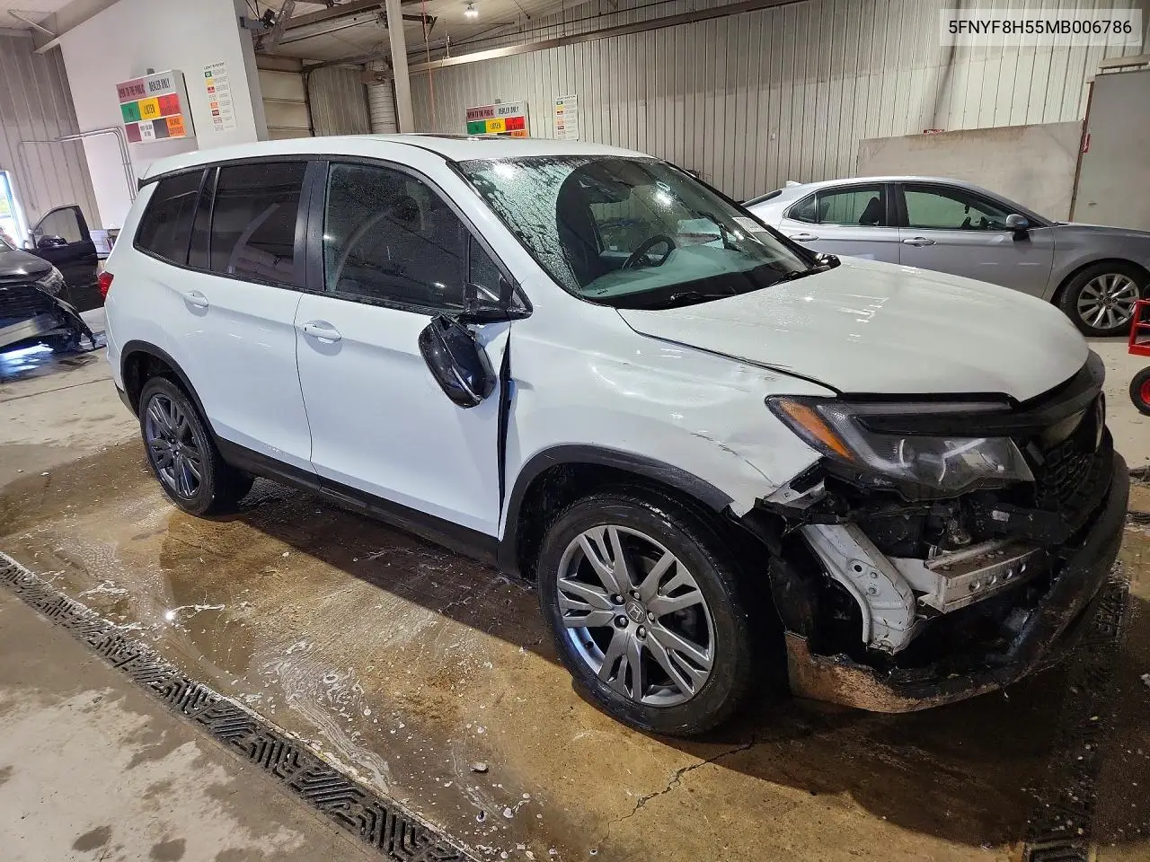 2021 HONDA PASSPORT VIN 5FNYF8H55MB006786 — фото 4