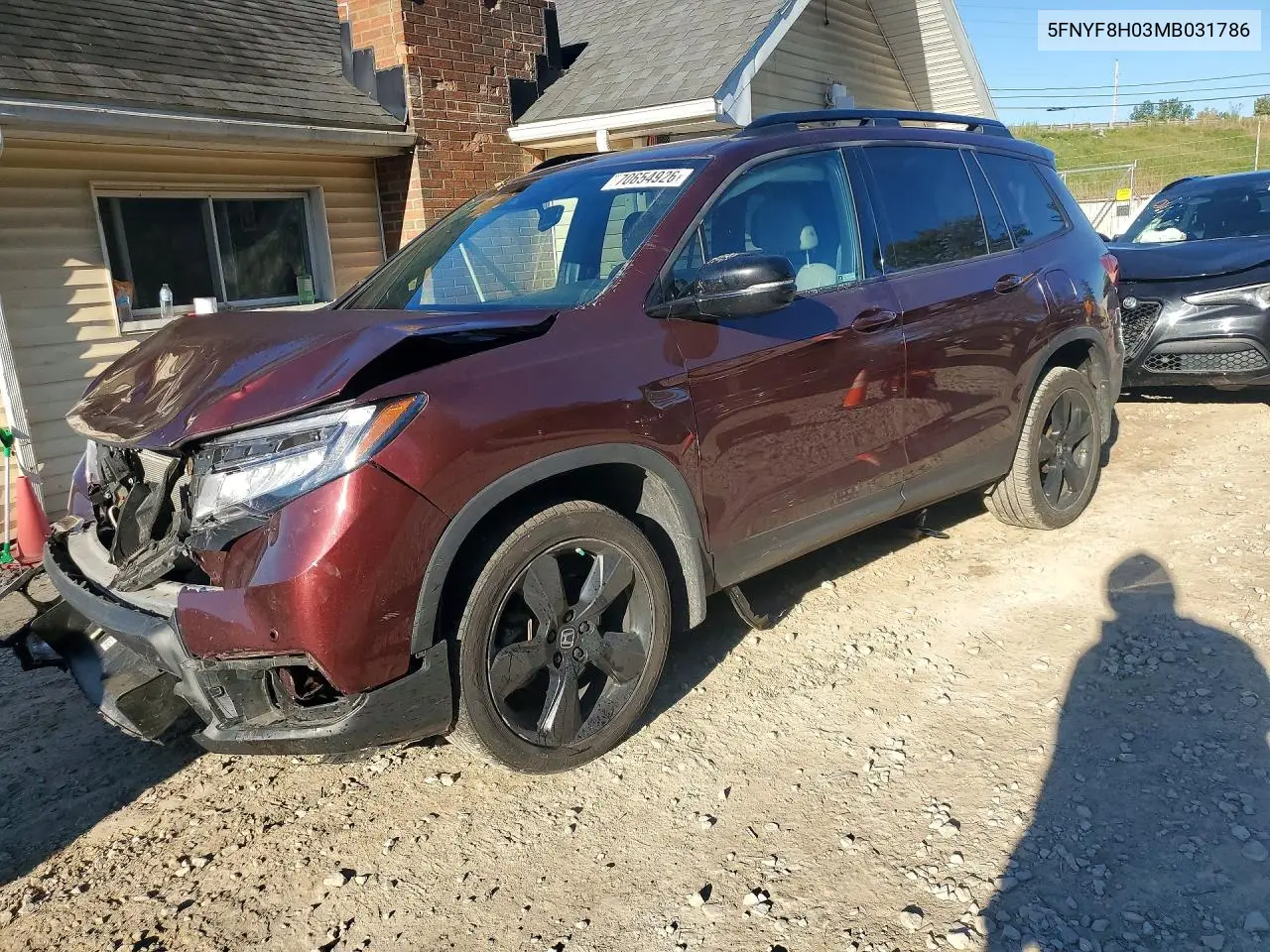 HONDA PASSPORT 2021, VIN 5FNYF8H03MB031786