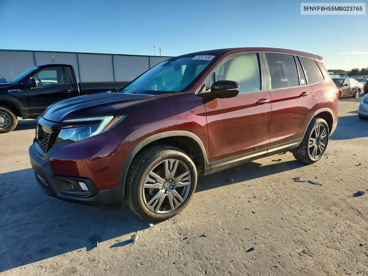 HONDA PASSPORT 2021, VIN 5FNYF8H55MB023765