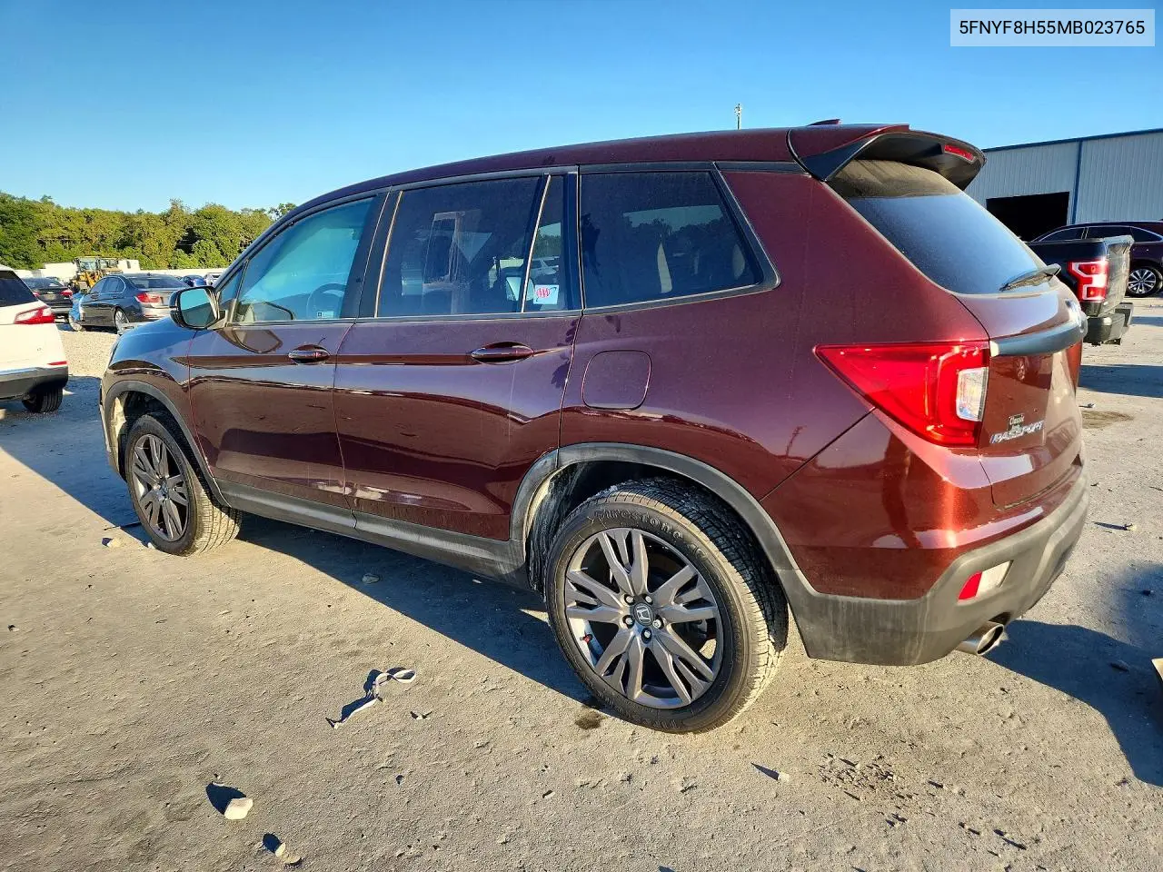 2021 HONDA PASSPORT VIN 5FNYF8H55MB023765 — фото 2