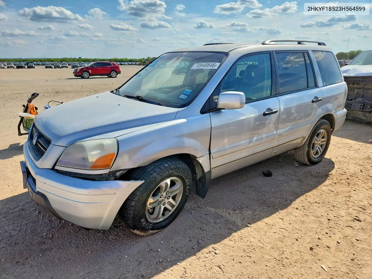 HONDA PILOT 2003, VIN 2HKYF18523H564599