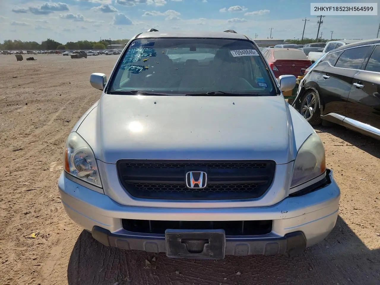 2003 HONDA PILOT VIN 2HKYF18523H564599 — фото 5