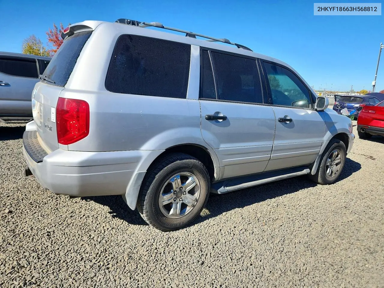2003 HONDA PILOT VIN 2HKYF18663H568812 — фото 3