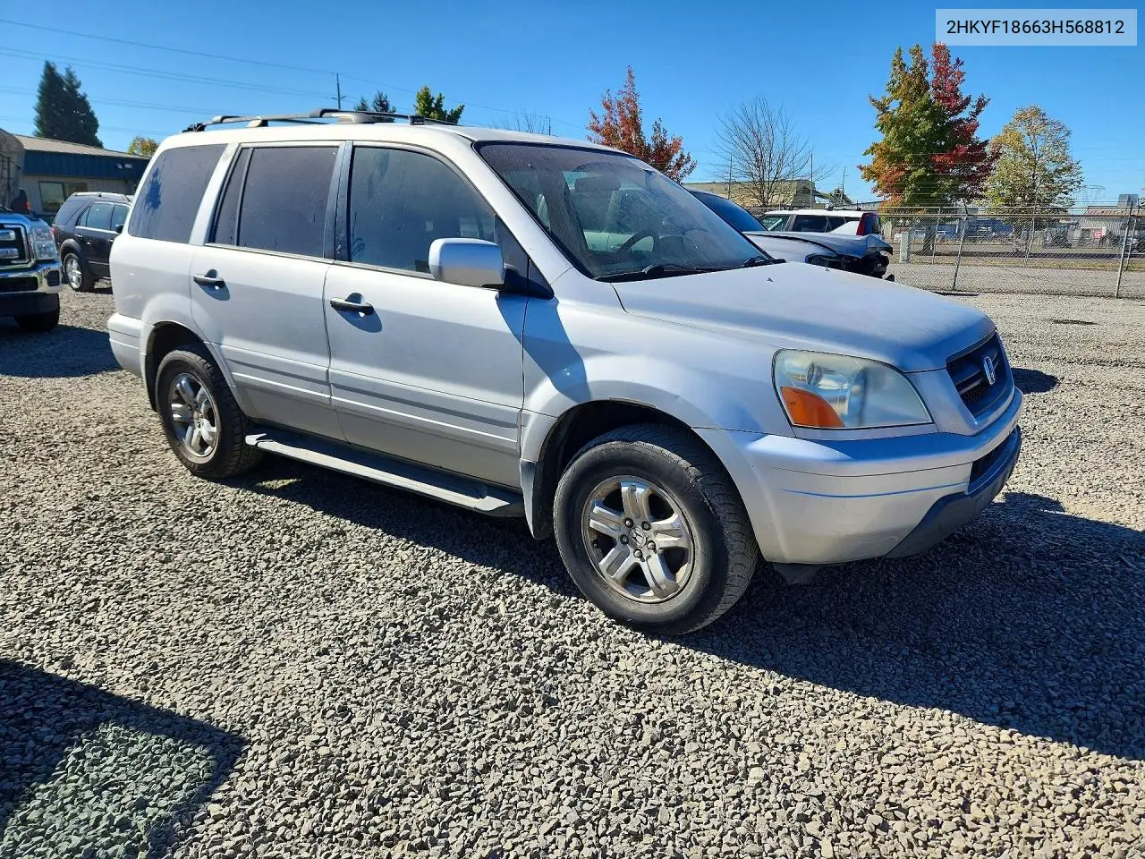 2003 HONDA PILOT VIN 2HKYF18663H568812 — фото 4