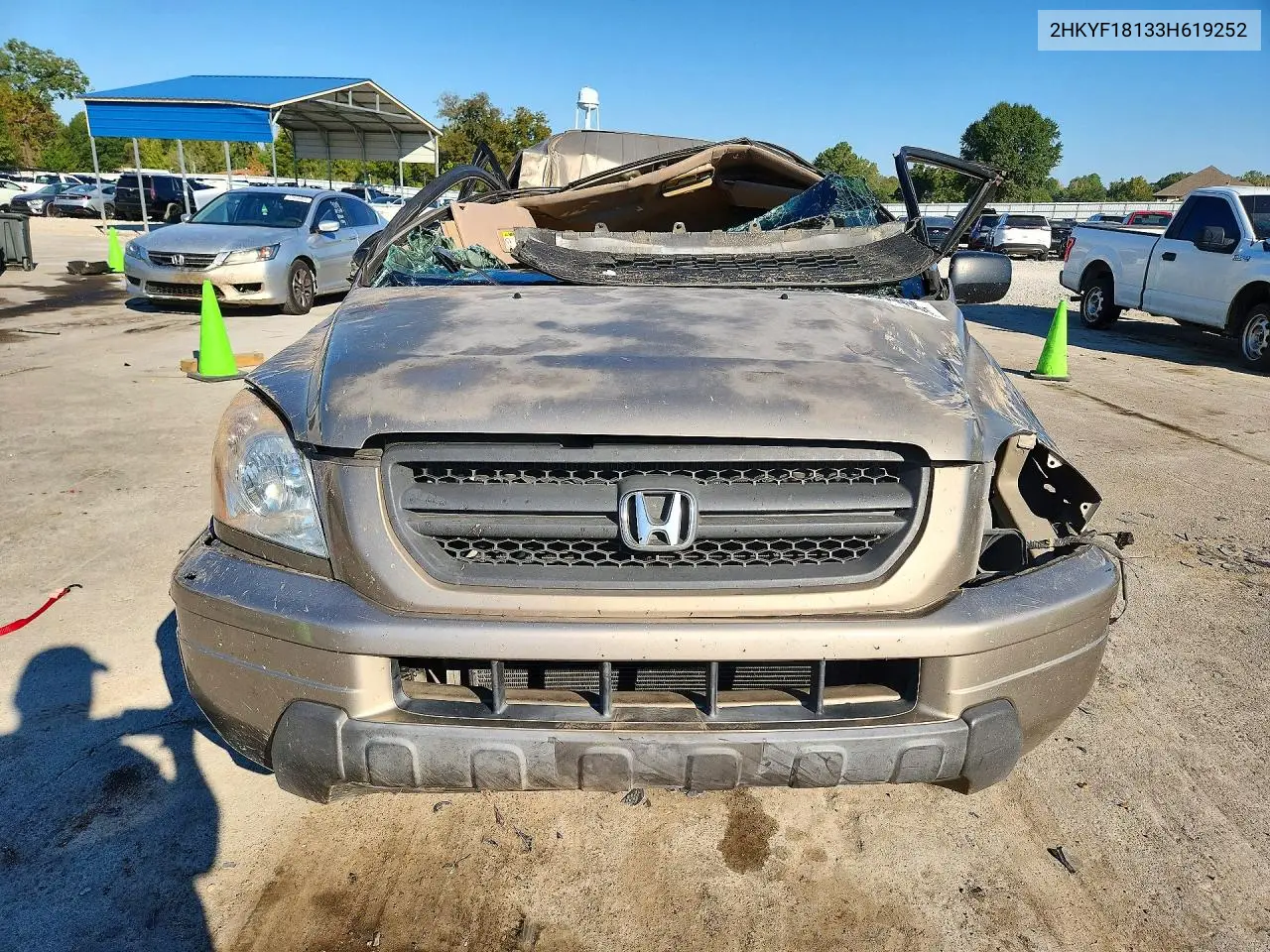 2003 HONDA PILOT VIN 2HKYF18133H619252 — фото 5