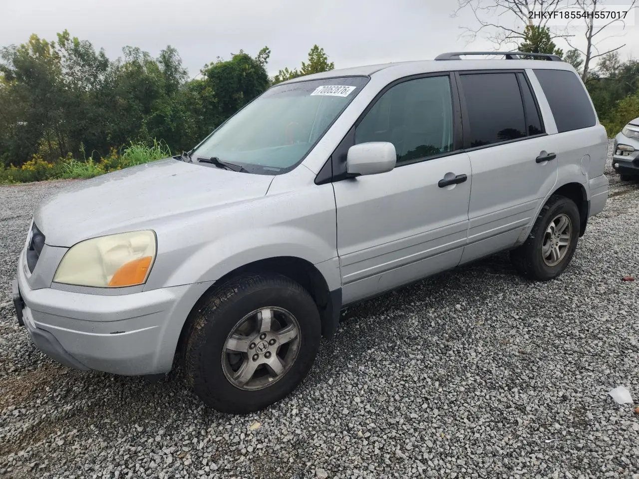 HONDA PILOT 2004, VIN 2HKYF18554H557017