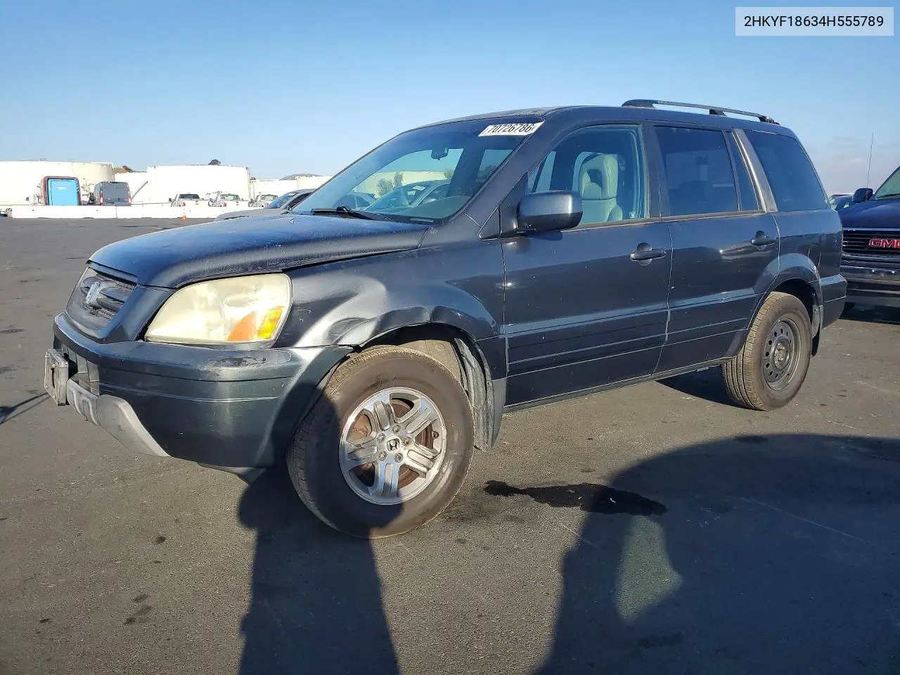 HONDA PILOT 2004, VIN 2HKYF18634H555789