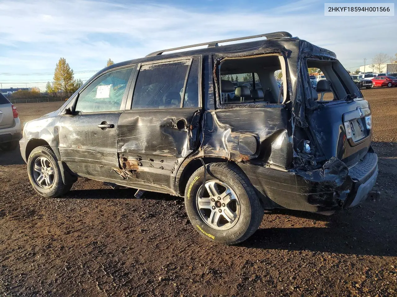 2004 HONDA PILOT VIN 2HKYF18594H001566 — фото 2