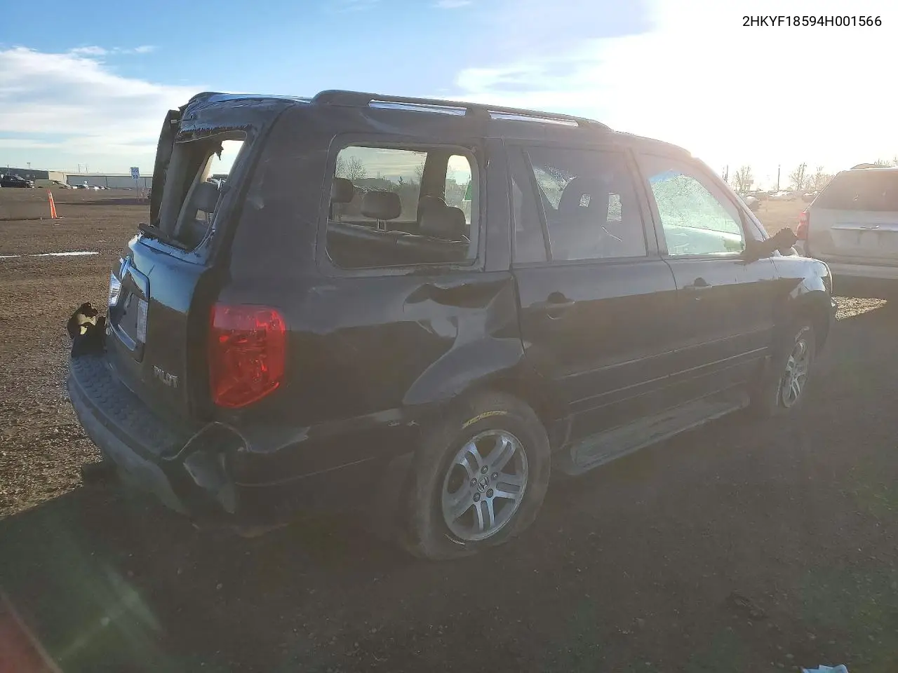 2004 HONDA PILOT VIN 2HKYF18594H001566 — фото 3