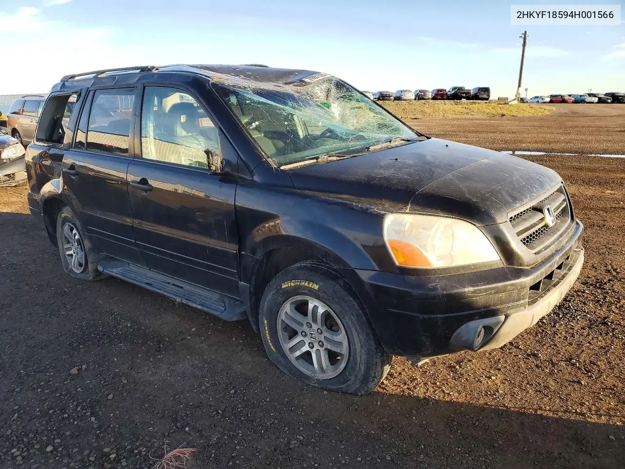 2004 HONDA PILOT VIN 2HKYF18594H001566 — фото 4