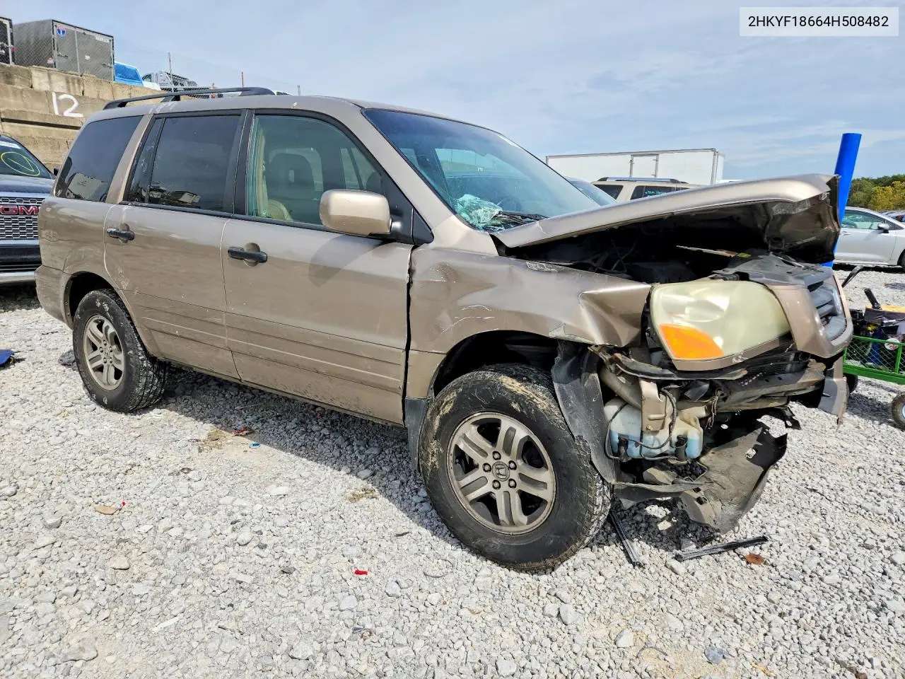 2004 HONDA PILOT VIN 2HKYF18664H508482 — фото 4