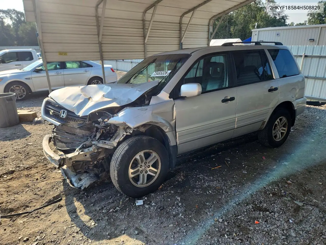 HONDA PILOT 2004, VIN 2HKYF18584H508829