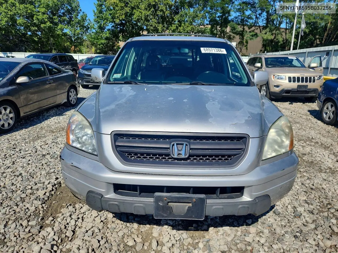 2005 HONDA PILOT VIN 5FNYF18595B037256 — фото 5