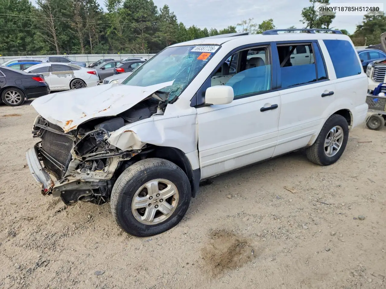 HONDA PILOT 2005, VIN 2HKYF18785H512480