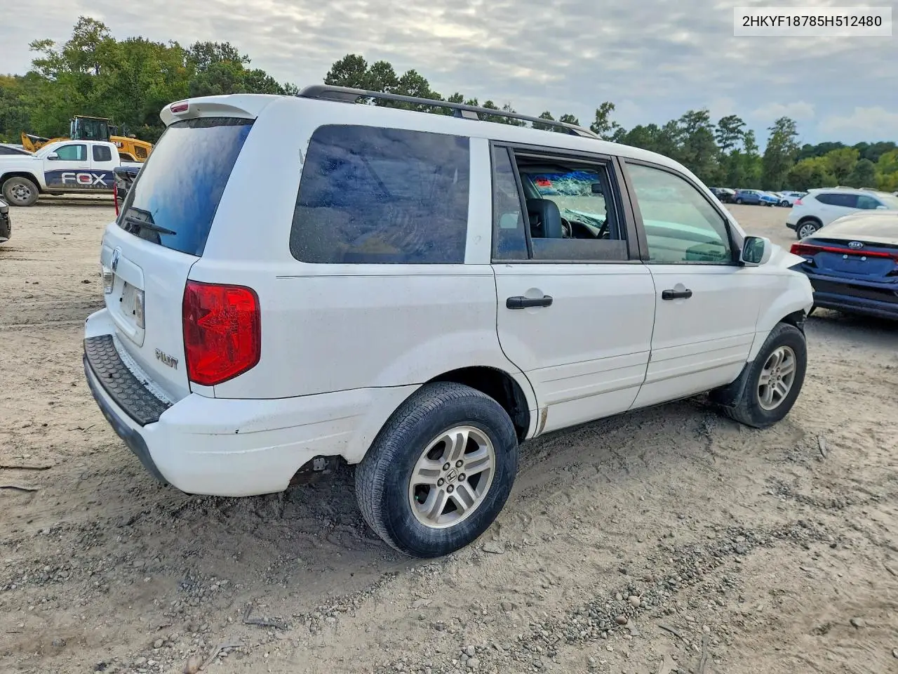 2005 HONDA PILOT VIN 2HKYF18785H512480 — фото 3