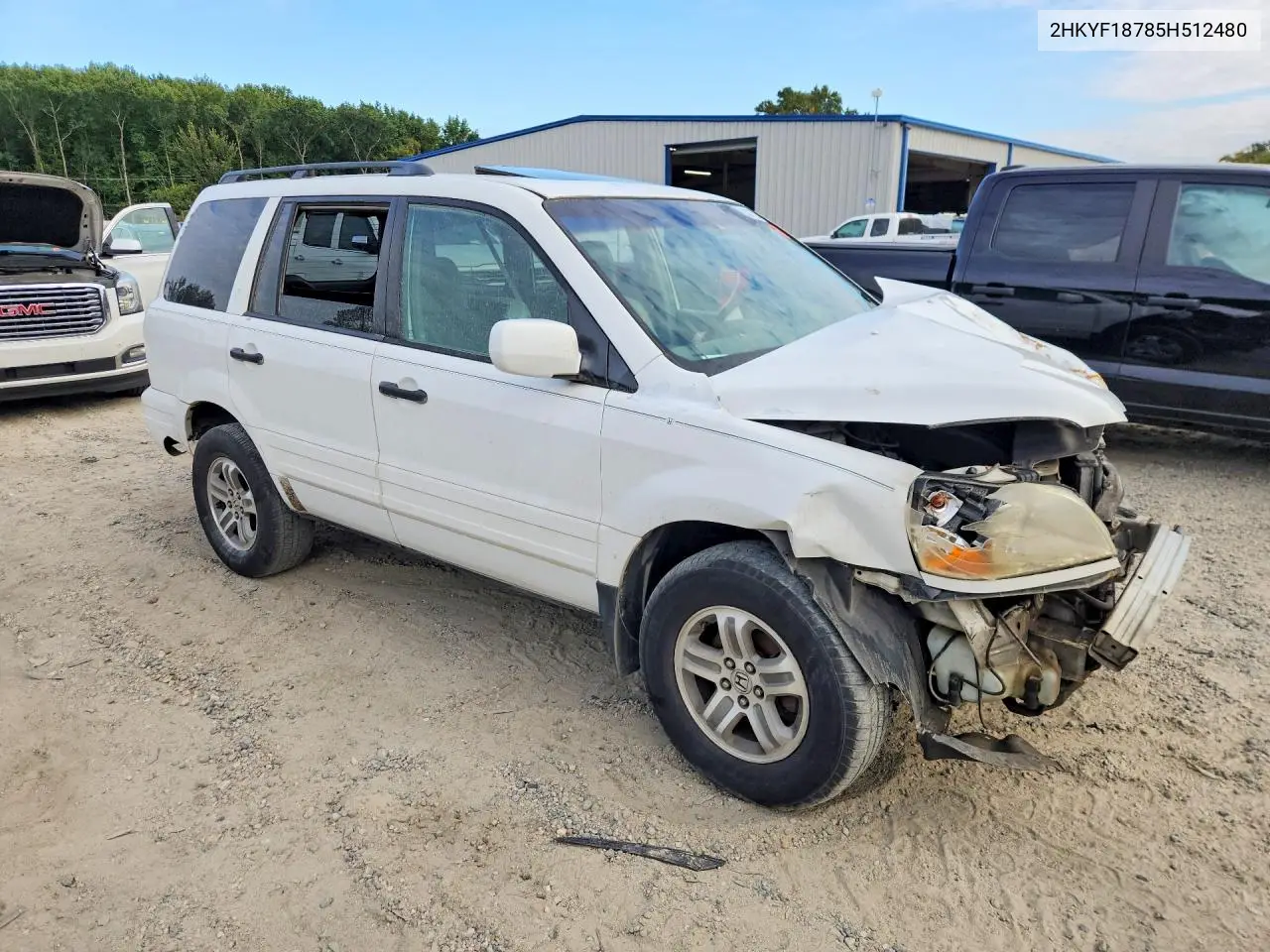 2005 HONDA PILOT VIN 2HKYF18785H512480 — фото 4