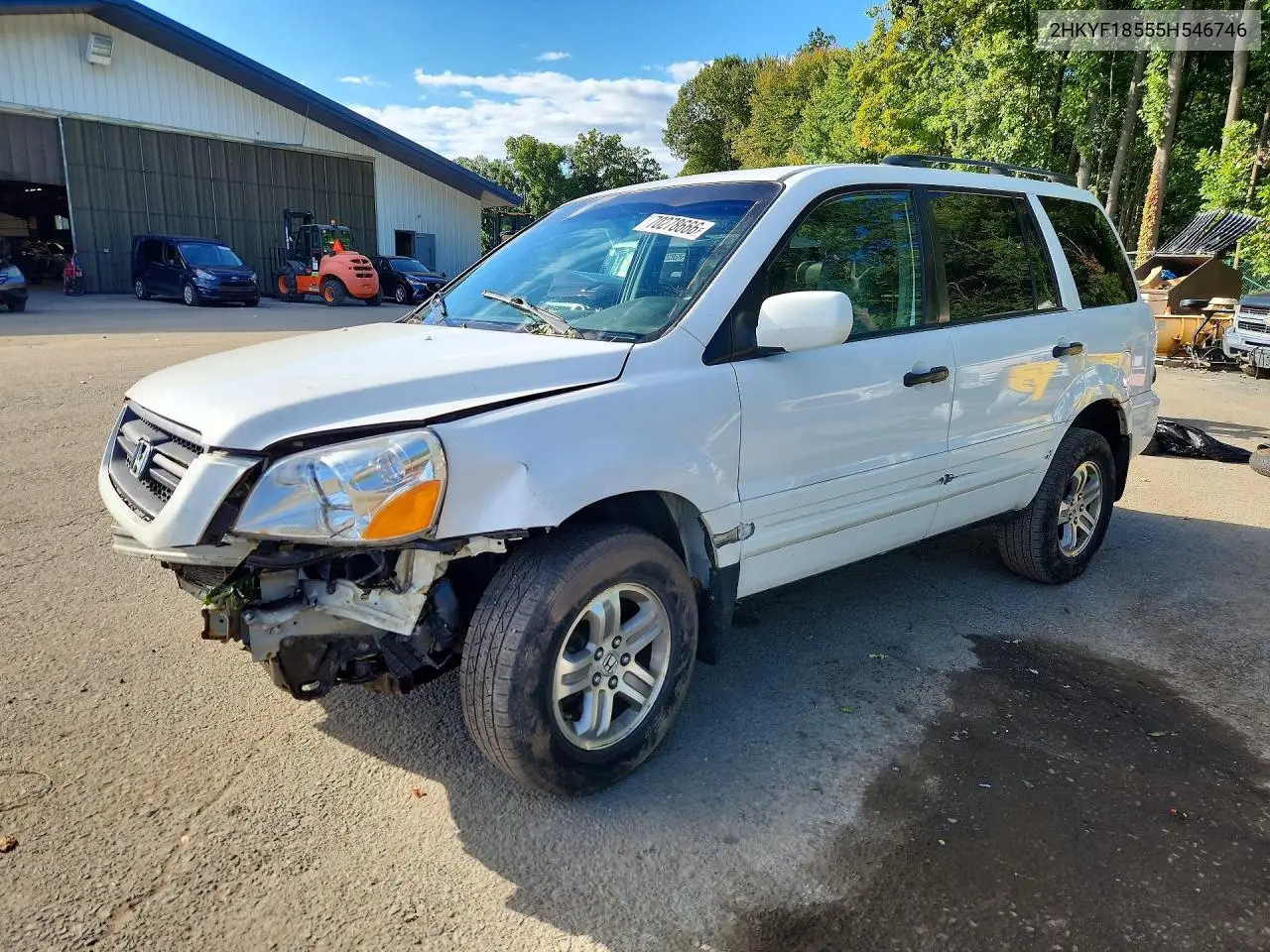 HONDA PILOT 2005, VIN 2HKYF18555H546746