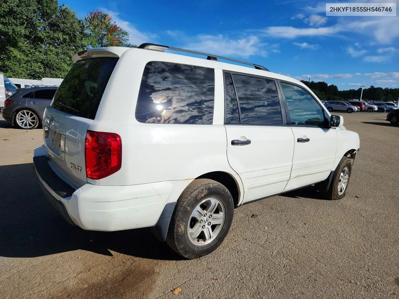 2005 HONDA PILOT VIN 2HKYF18555H546746 — фото 3