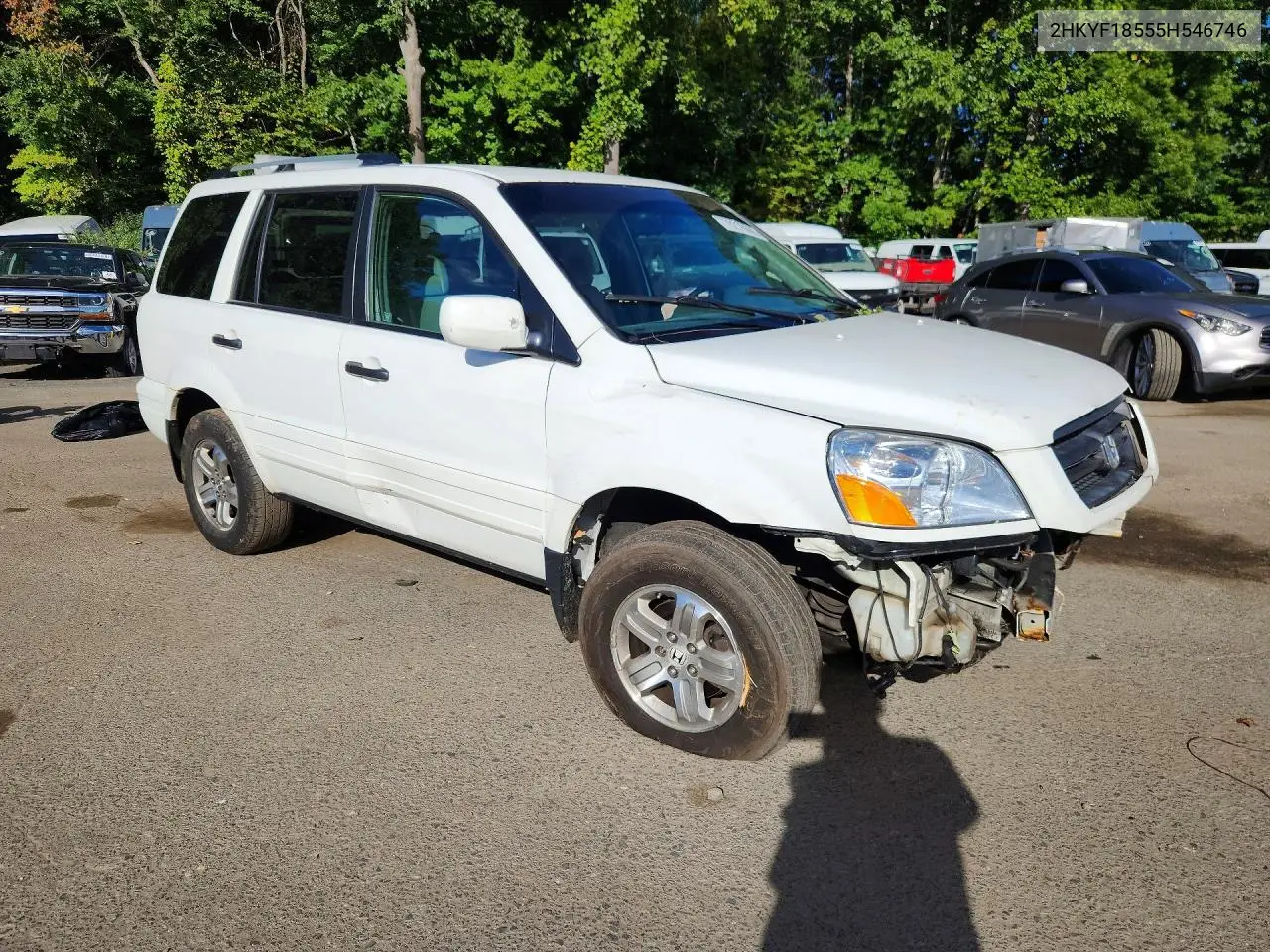 2005 HONDA PILOT VIN 2HKYF18555H546746 — фото 4