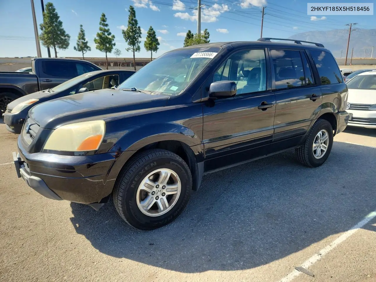 HONDA PILOT 2005, VIN 2HKYF185X5H518456