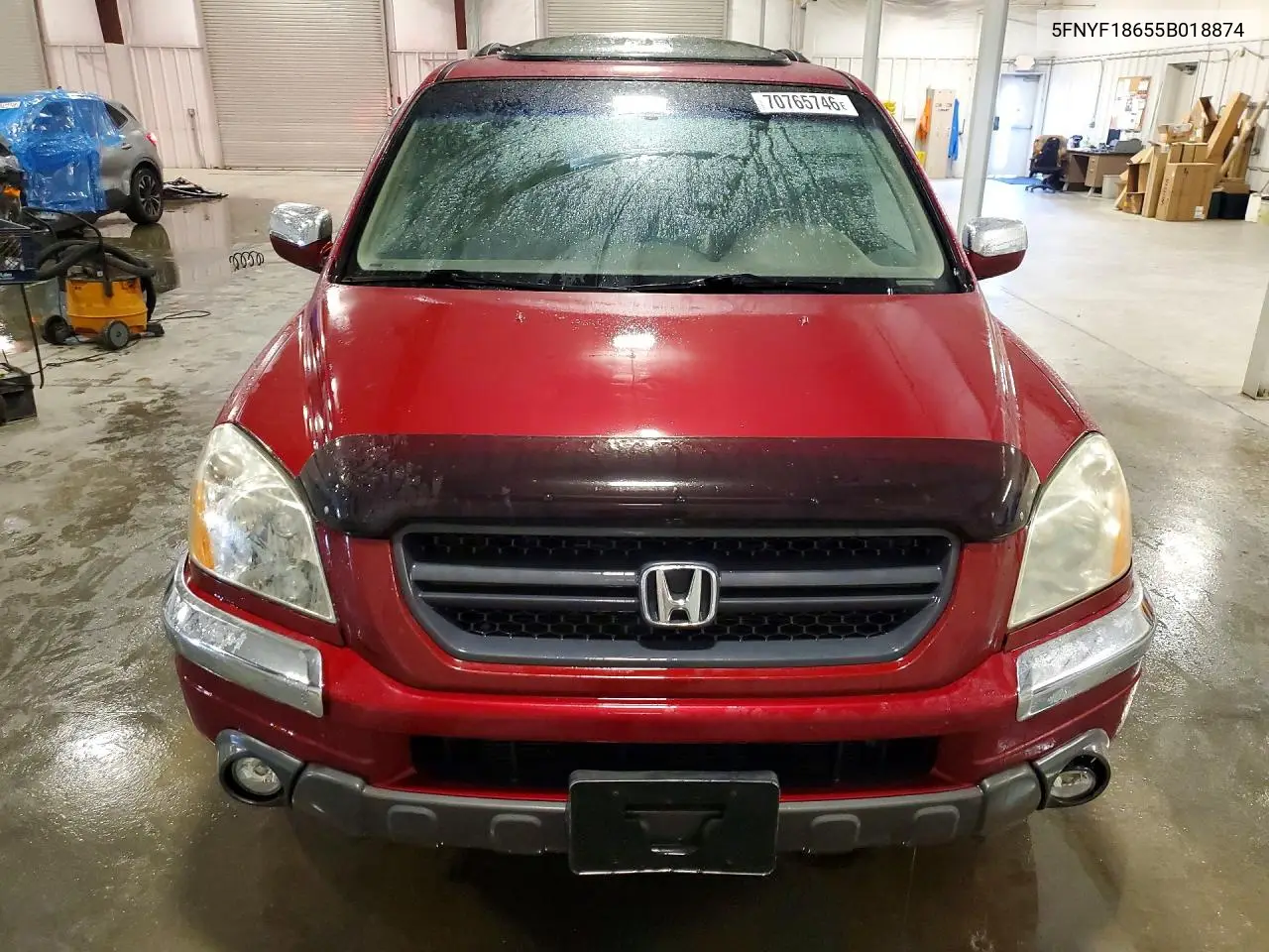 2005 HONDA PILOT VIN 5FNYF18655B018874 — фото 5