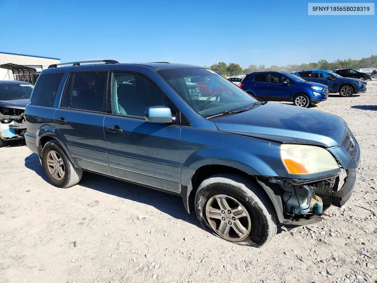 2005 HONDA PILOT VIN 5FNYF18565B028319 — фото 4