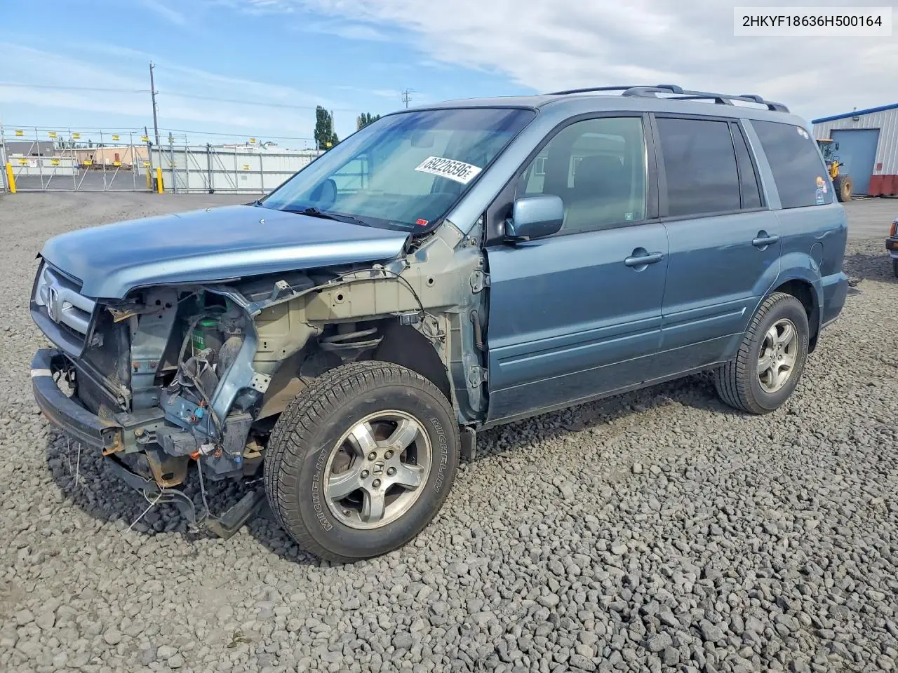 HONDA PILOT 2006, VIN 2HKYF18636H500164