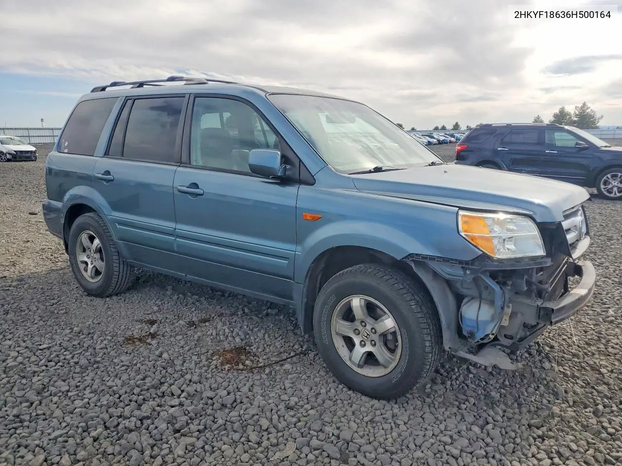 2006 HONDA PILOT VIN 2HKYF18636H500164 — фото 4