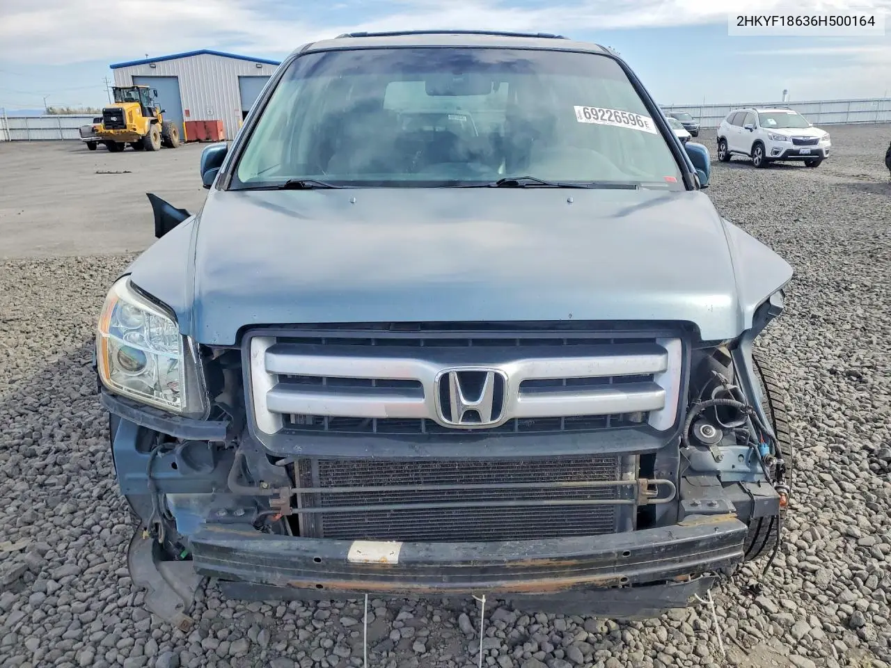2006 HONDA PILOT VIN 2HKYF18636H500164 — фото 5