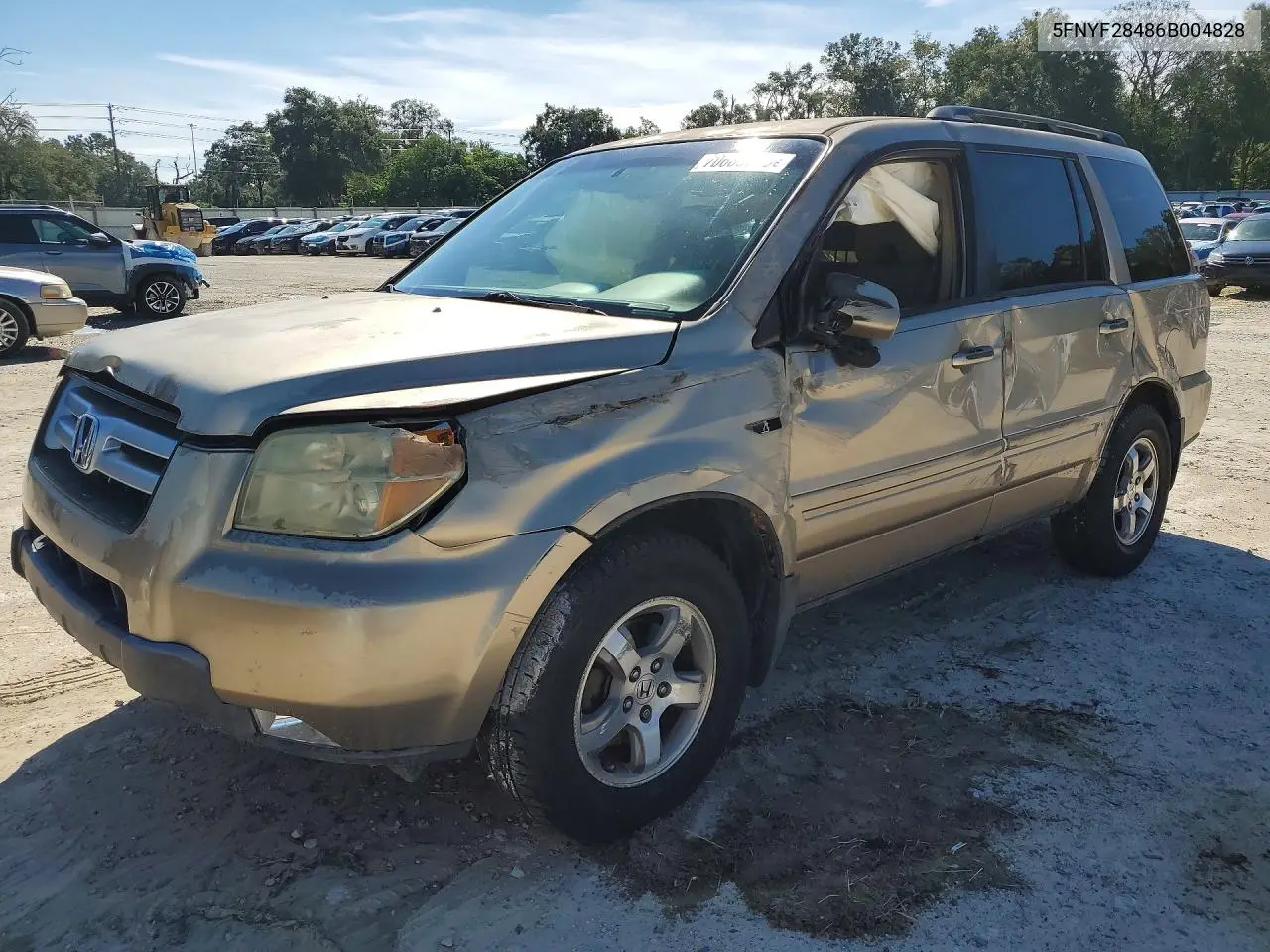 HONDA PILOT 2006, VIN 5FNYF28486B004828
