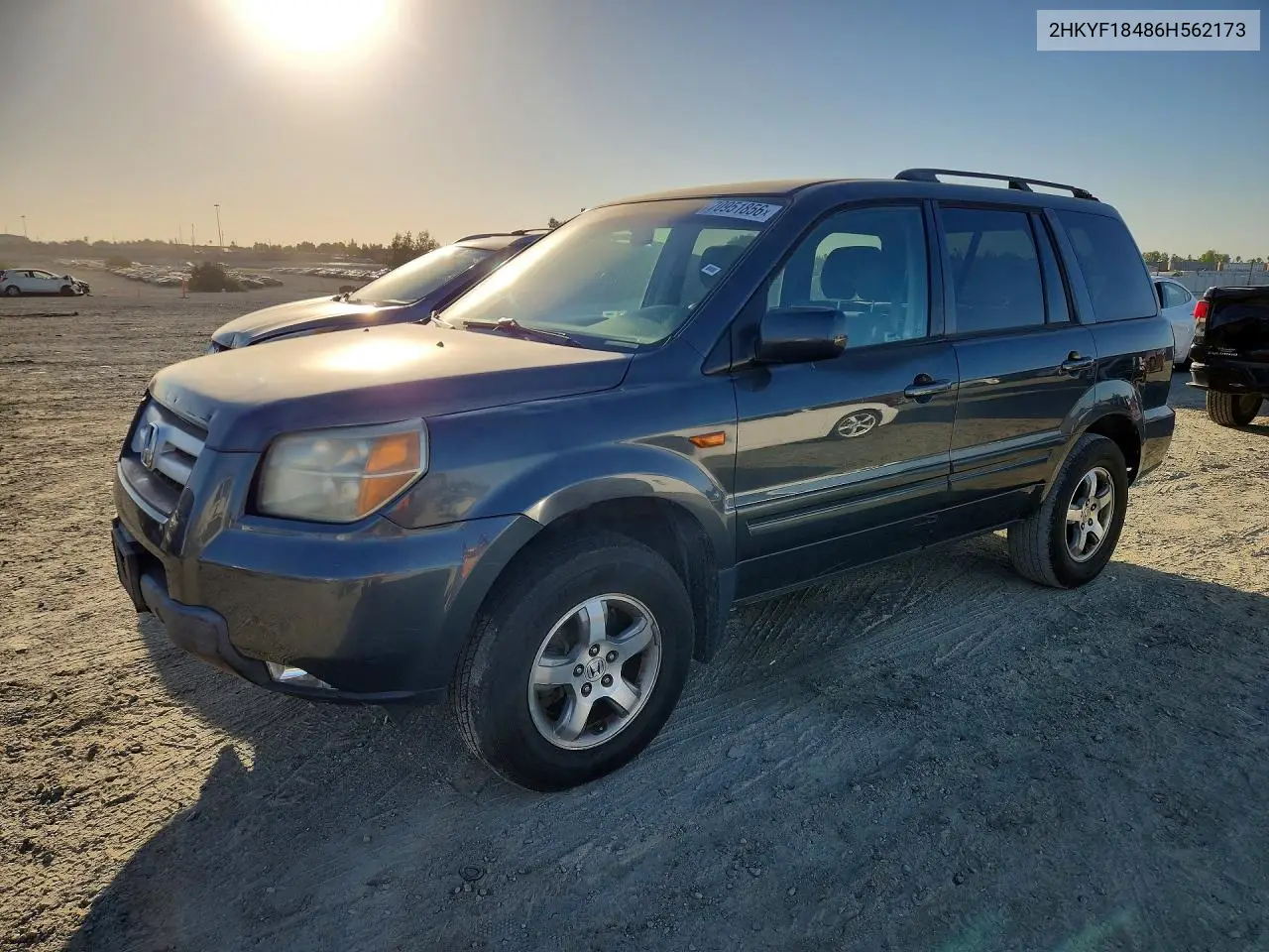 HONDA PILOT 2006, VIN 2HKYF18486H562173