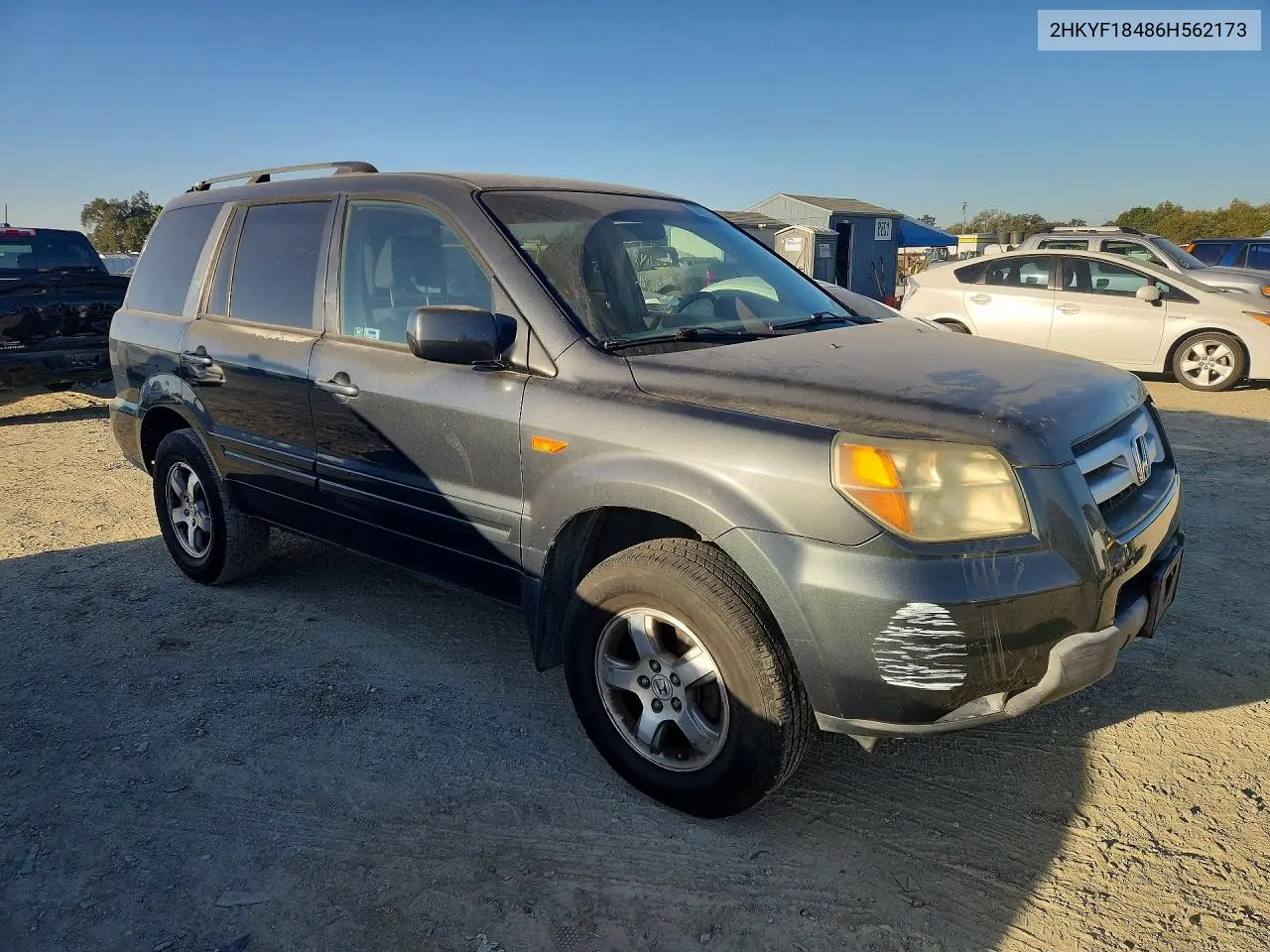 2006 HONDA PILOT VIN 2HKYF18486H562173 — фото 4